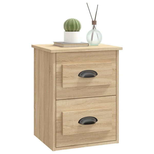 Wand-Nachttische Sonoma-Eiche, 2er-Set