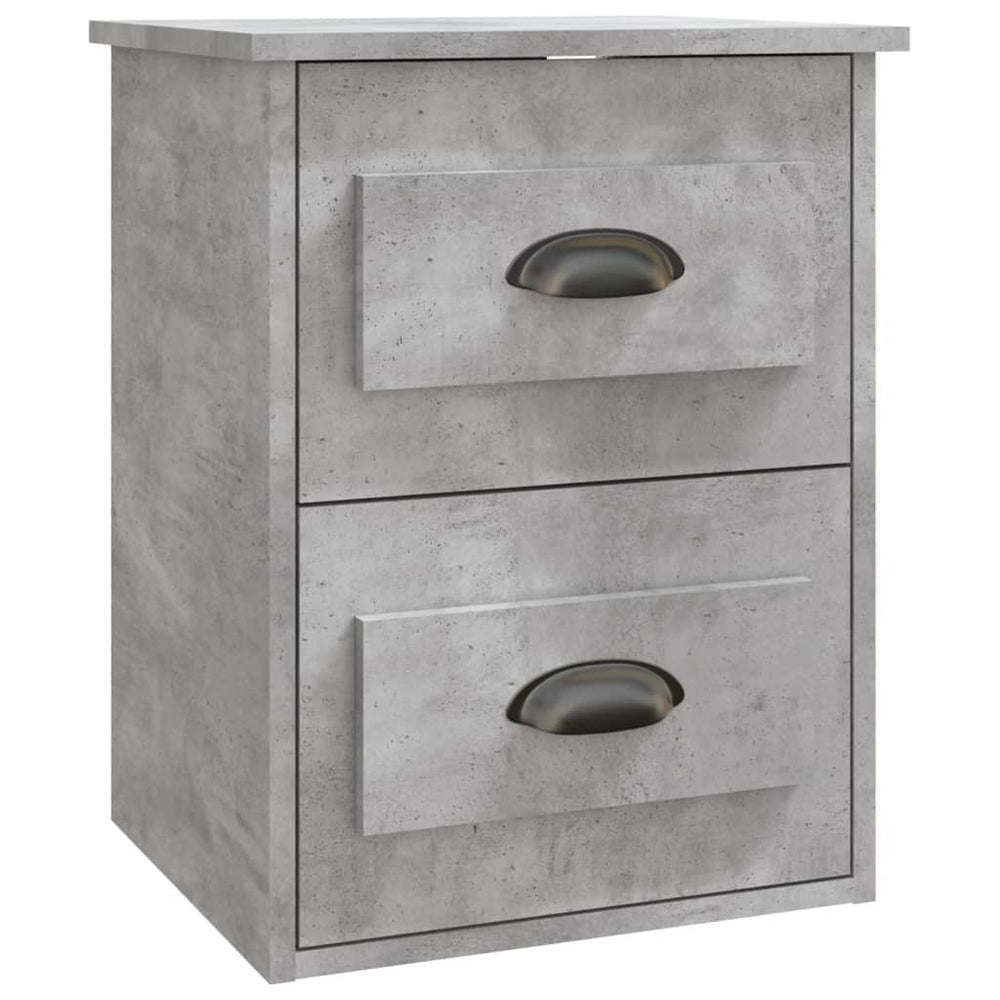 vidaXL Wall-Mounted Nightstand Concrete Grey 41.5x36x53 cm
