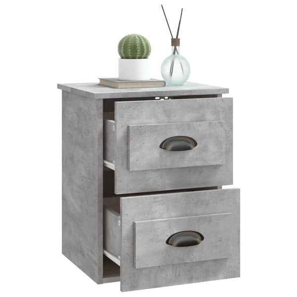 Wand-Nachttische, 2er Set, Betongrau