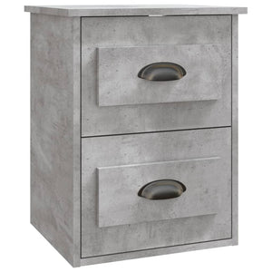 Wand-Nachttische, 2er Set, Betongrau