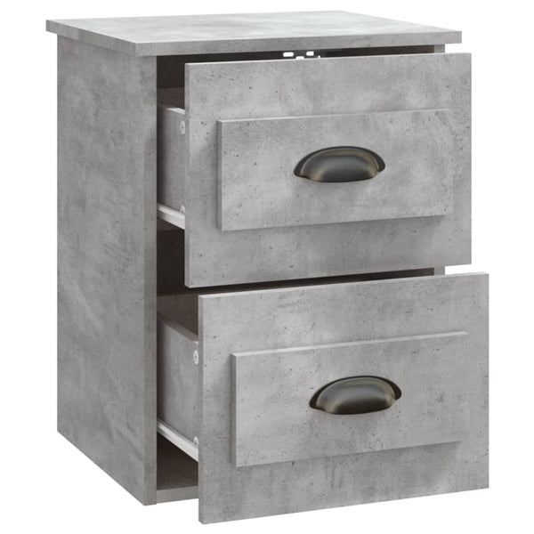 Wand-Nachttische, 2er Set, Betongrau