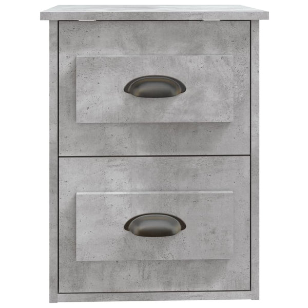 Wand-Nachttische, 2er Set, Betongrau