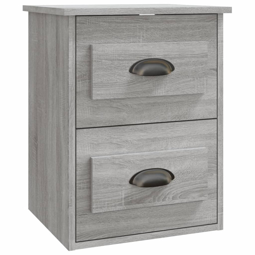 vidaXL Wall-Mounted Nightstand Sonoma Grey 41.5x36x53 cm
