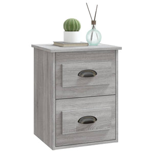 Wand-Nachttische Grau Sonoma 2er-Set