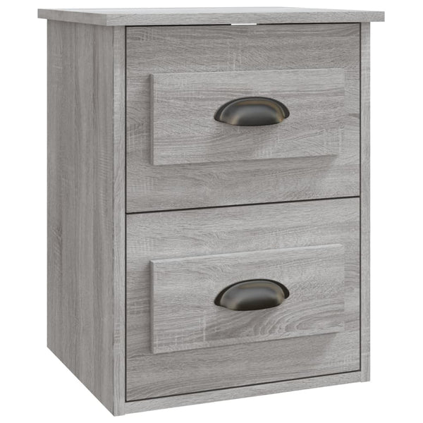 Wand-Nachttische Grau Sonoma 2er-Set