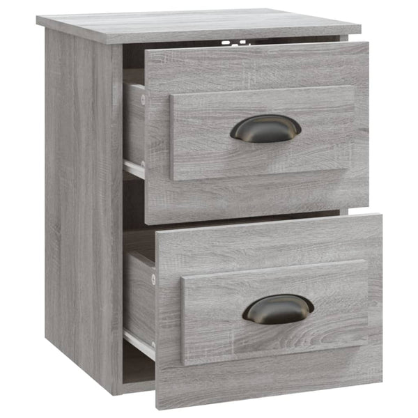 Wand-Nachttische Grau Sonoma 2er-Set