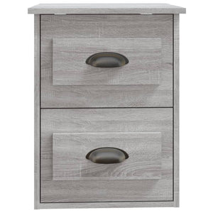 Wand-Nachttische Grau Sonoma 2er-Set