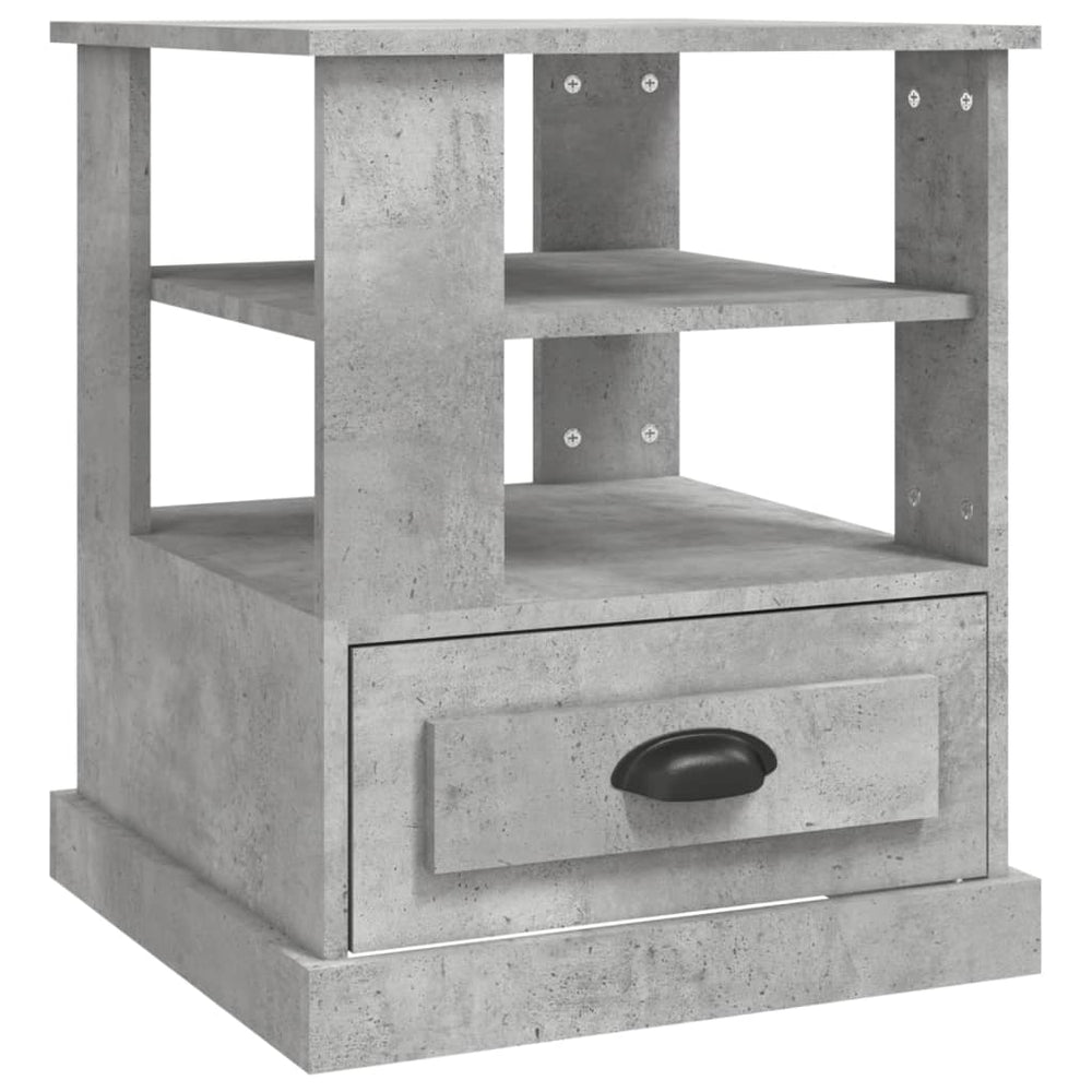 Betongrauer Beistelltisch 50x50x60 cm