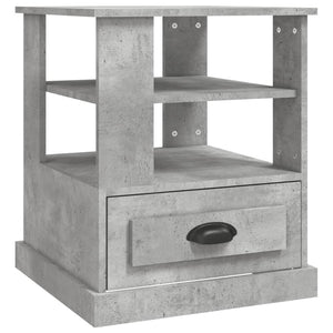 vidaXL Table d'appoint Gris béton 50x50x60 cm Bois d'ingénierie