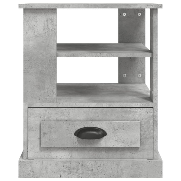 vidaXL Table d'appoint Gris béton 50x50x60 cm Bois d'ingénierie