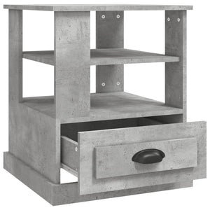 vidaXL Table d'appoint Gris béton 50x50x60 cm Bois d'ingénierie