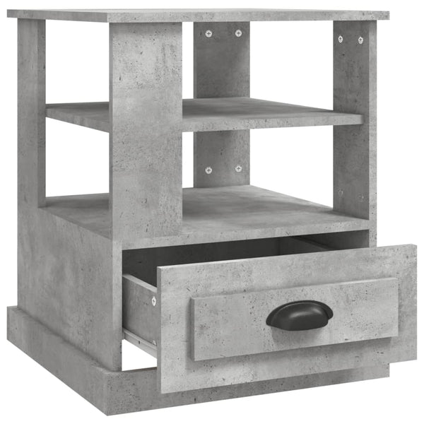 vidaXL Table d'appoint Gris béton 50x50x60 cm Bois d'ingénierie