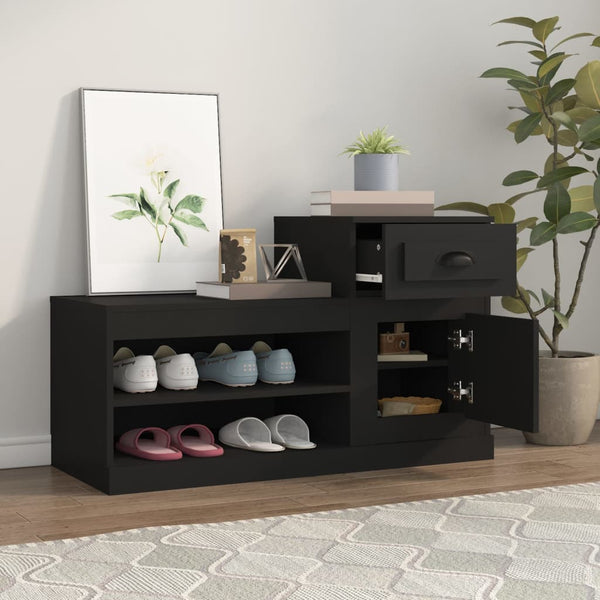 Schuhschrank Schwarz 100x42x60 cm