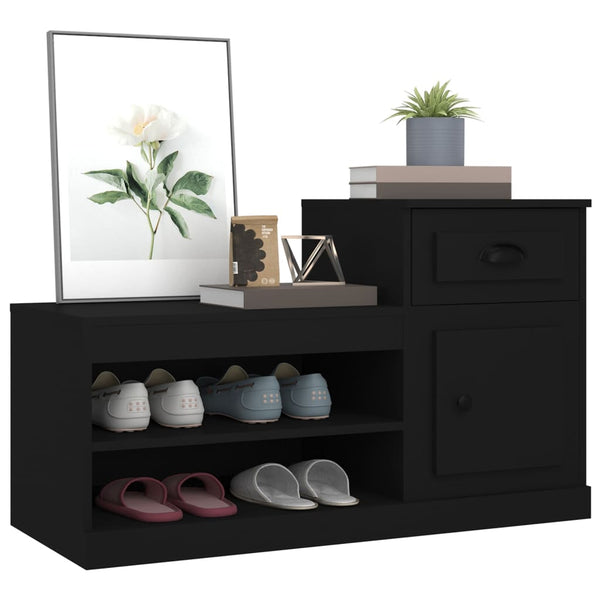 Schuhschrank Schwarz 100x42x60 cm