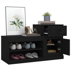 Schuhschrank Schwarz 100x42x60 cm