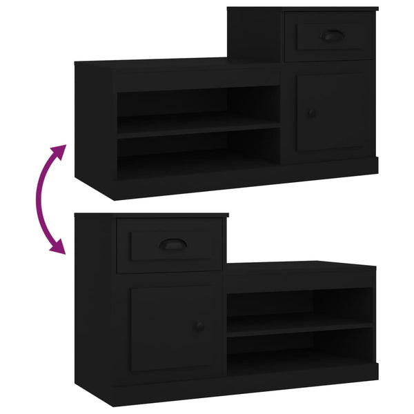 Schuhschrank Schwarz 100x42x60 cm