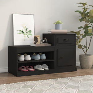 Schuhschrank Schwarz 100x42x60 cm