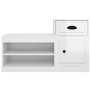 Hochglanz Schuhschrank Weiß 100x42x60 cm