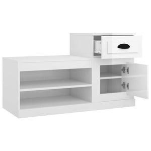 Hochglanz Schuhschrank Weiß 100x42x60 cm