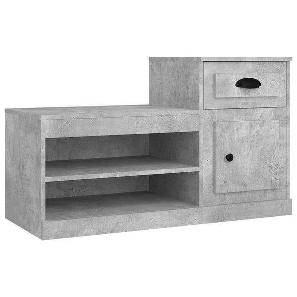 vidaXL Meuble à chaussures gris béton 100x42x60 cm bois d'ingénierie