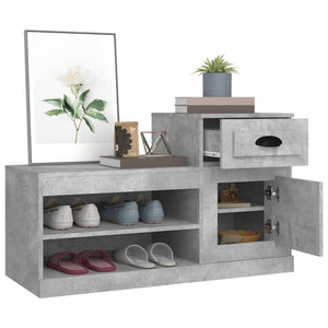 vidaXL Meuble à chaussures gris béton 100x42x60 cm bois d'ingénierie