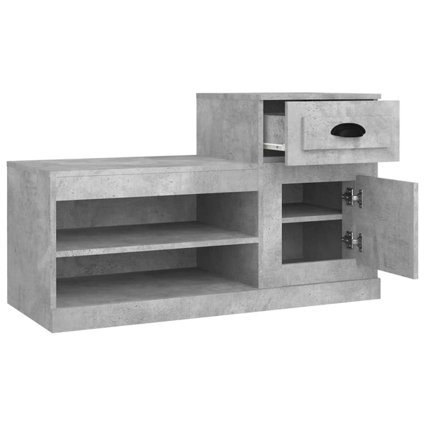 vidaXL Meuble à chaussures gris béton 100x42x60 cm bois d'ingénierie