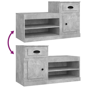 vidaXL Meuble à chaussures gris béton 100x42x60 cm bois d'ingénierie