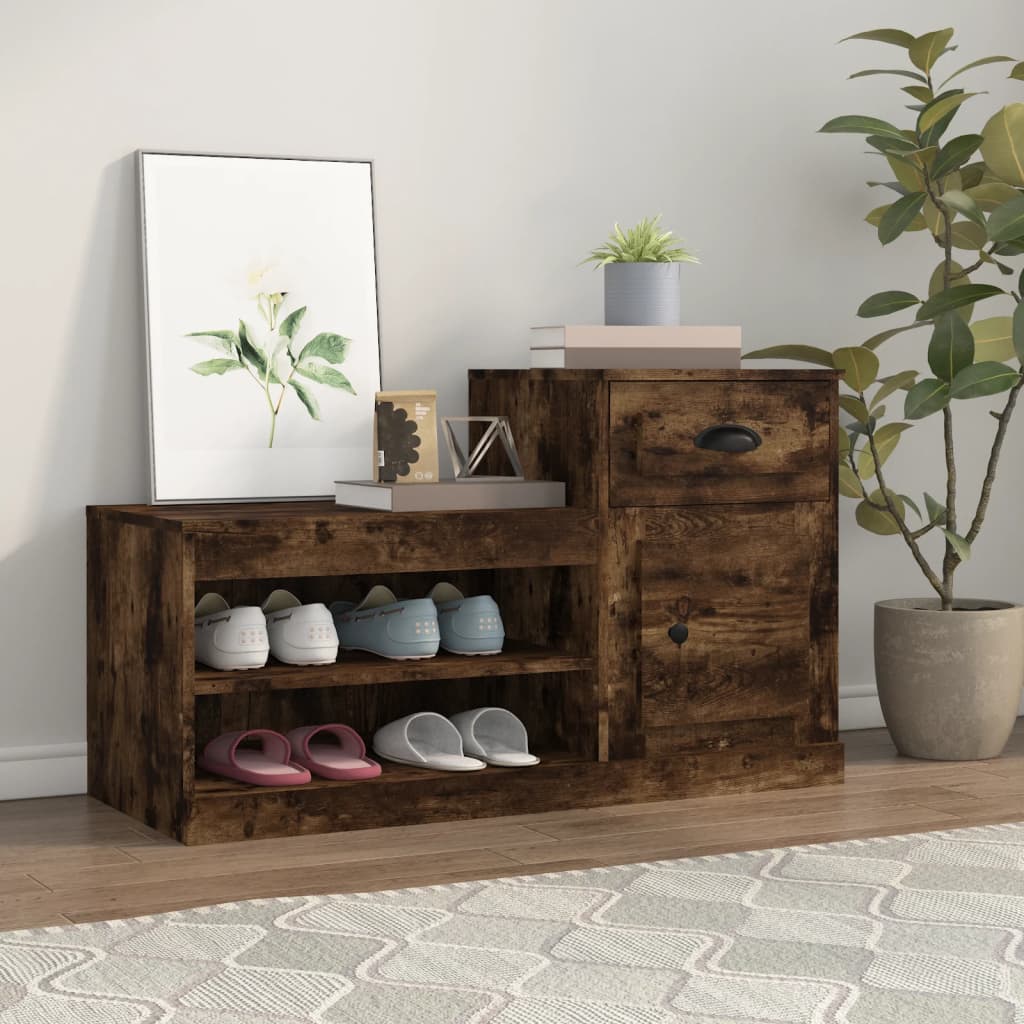 Schuhschrank Räuchereiche 100cm