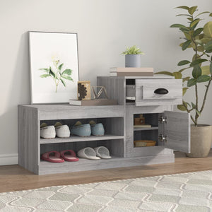 Grauer Schuhschrank Sonoma, 100 cm