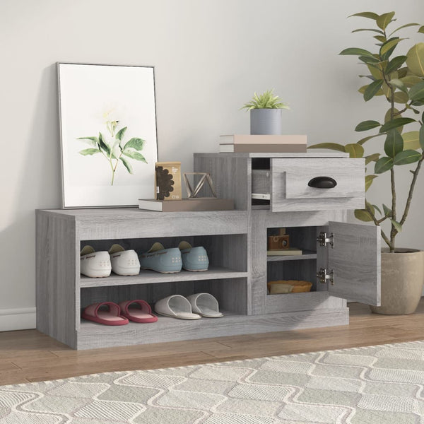 Grauer Schuhschrank Sonoma, 100 cm