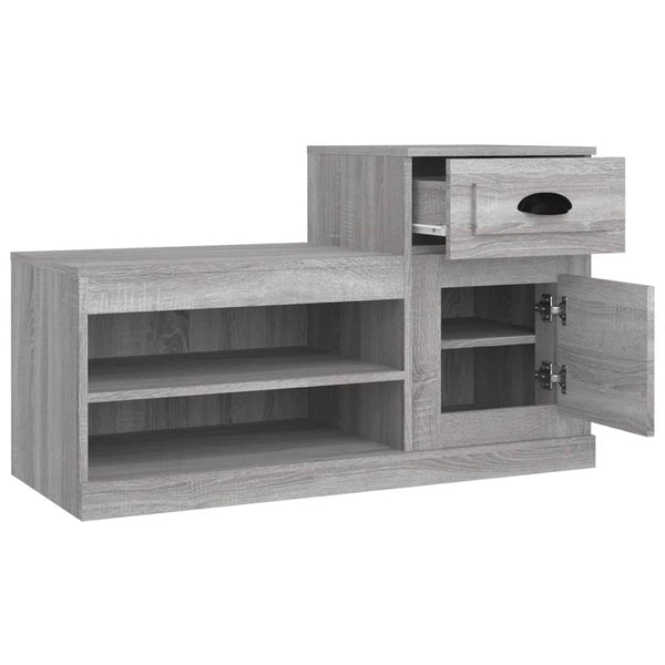 Grauer Schuhschrank Sonoma, 100 cm