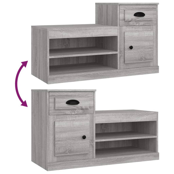 Grauer Schuhschrank Sonoma, 100 cm
