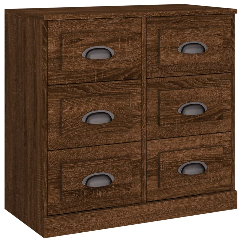 vidaXL Sideboard Brown Oak-Look 70x35.5x67.5 cm Engineered Wood