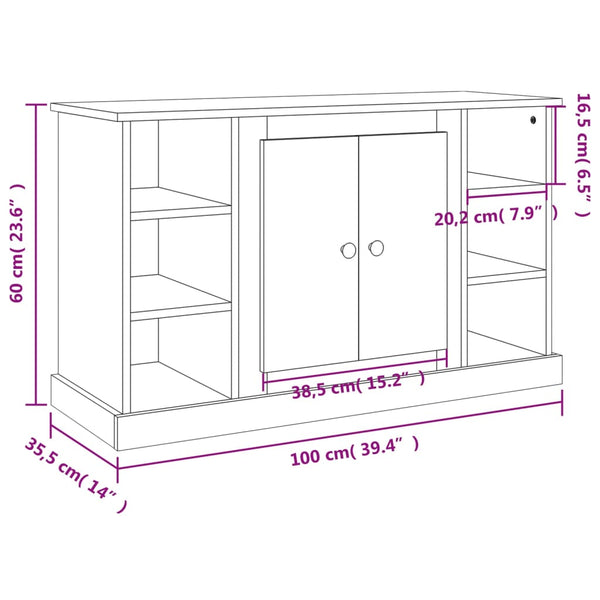 Sideboard Betongrau 100x35,5x60 cm