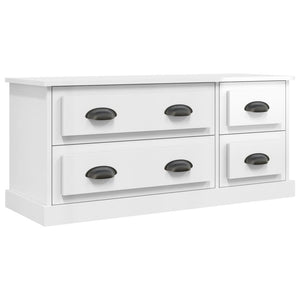Meuble TV vidaXL blanc brillant 100x35,5x45 cm en bois d'ingénierie