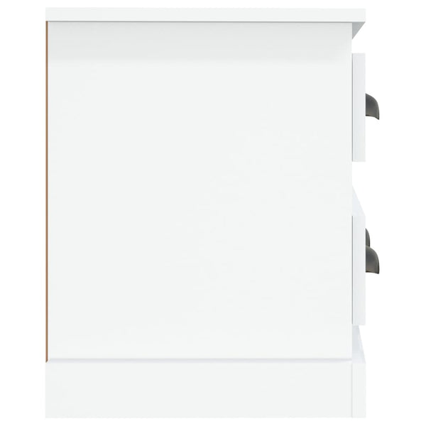 Meuble TV vidaXL blanc brillant 100x35,5x45 cm en bois d'ingénierie