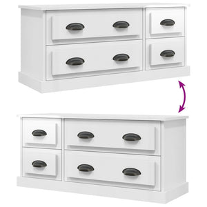 Meuble TV vidaXL blanc brillant 100x35,5x45 cm en bois d'ingénierie