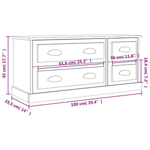 TV-Schrank Sonoma Eiche 100 cm