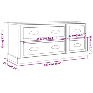 TV-Schrank Betongrau 100 cm