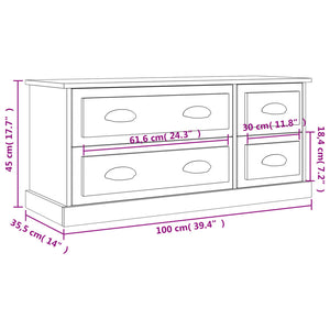 TV-Schrank Grau Sonoma 100 cm