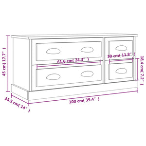 TV-Schrank Braun Eichenoptik 100 cm