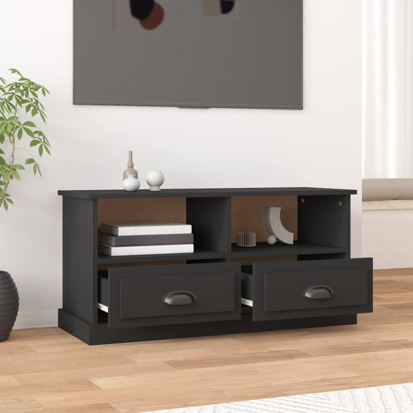 Schwarzer TV-Schrank, 93 cm