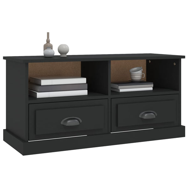 Schwarzer TV-Schrank, 93 cm