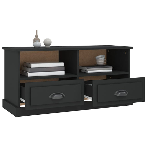 Schwarzer TV-Schrank, 93 cm