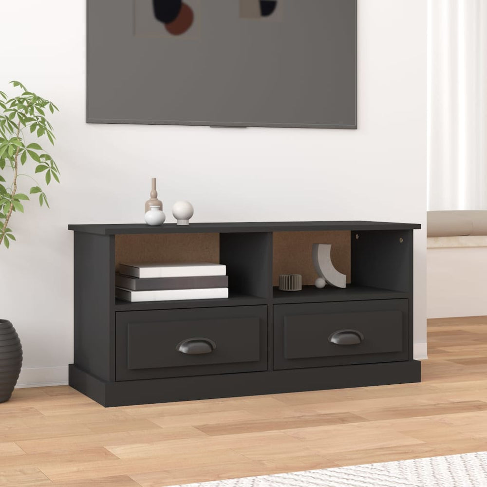 Schwarzer TV-Schrank, 93 cm