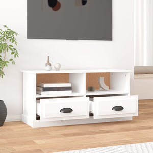 TV-Schrank Hochglanz Weiß 93 cm