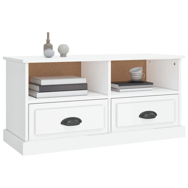TV-Schrank Hochglanz Weiß 93 cm