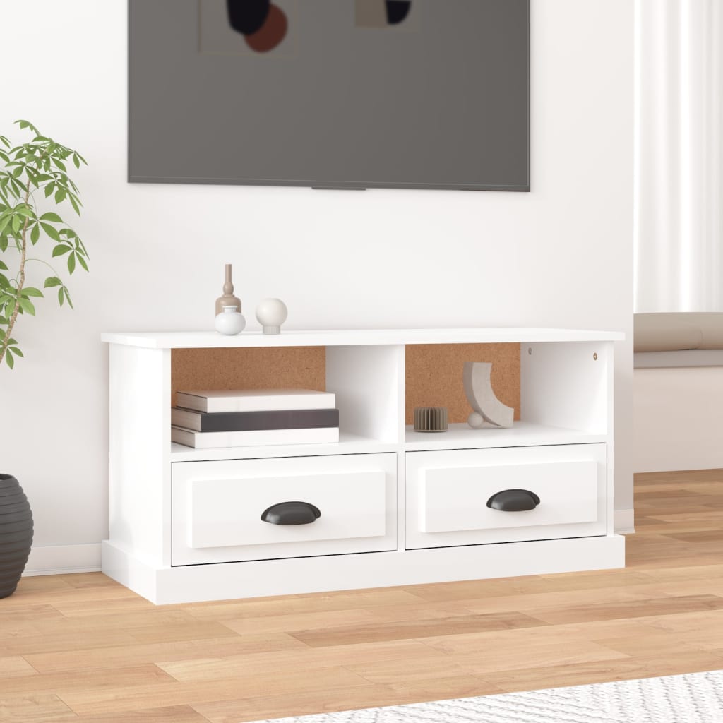 TV-Schrank Hochglanz Weiß 93 cm