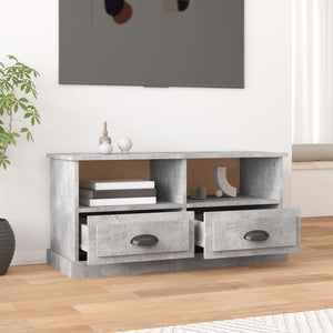 vidaXL Meuble TV Gris béton 93x35,5x45 cm Bois d'ingénierie