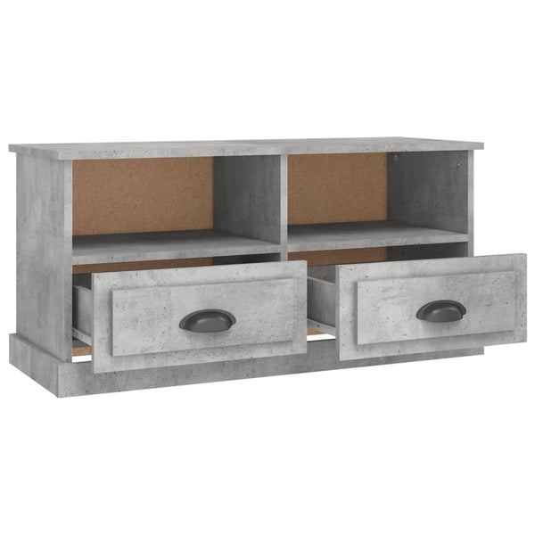 vidaXL Meuble TV Gris béton 93x35,5x45 cm Bois d'ingénierie